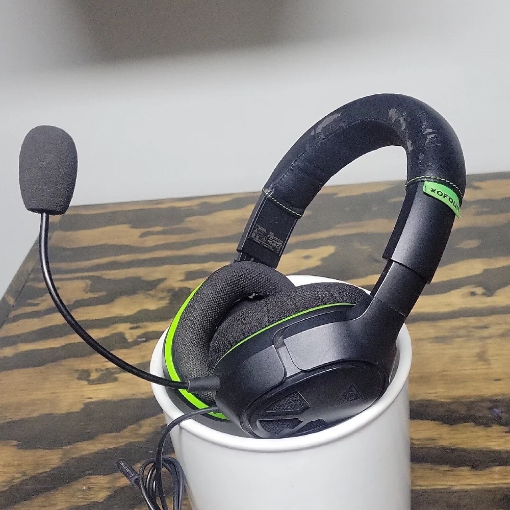 Black and Green Gaming Headset